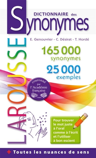 Dictionnaire des Synonymes - Click to enlarge picture.